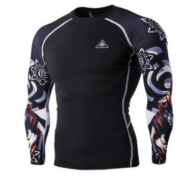 Mens Blackout Long-Sleeve Compression Shirt