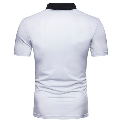 Irregular Stitching Short-Sleeved Polo TShirt