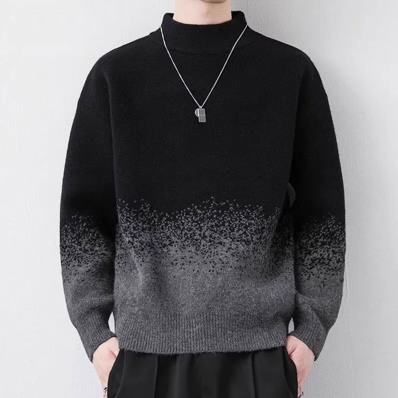 Men's Gradient Color Woolen Sweater