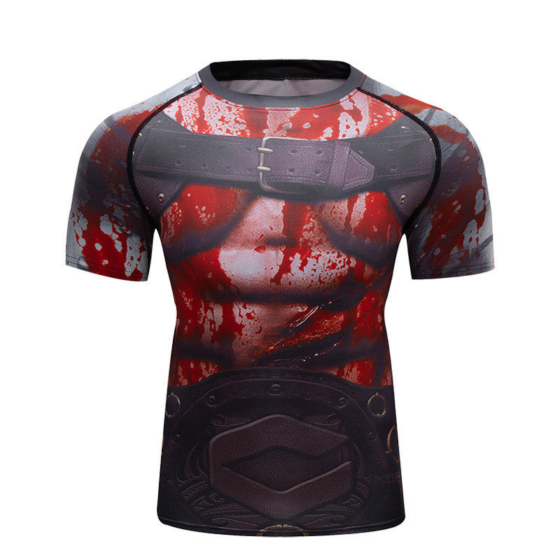 New Style Men Gym Clothes Short-sleeved Sportswear