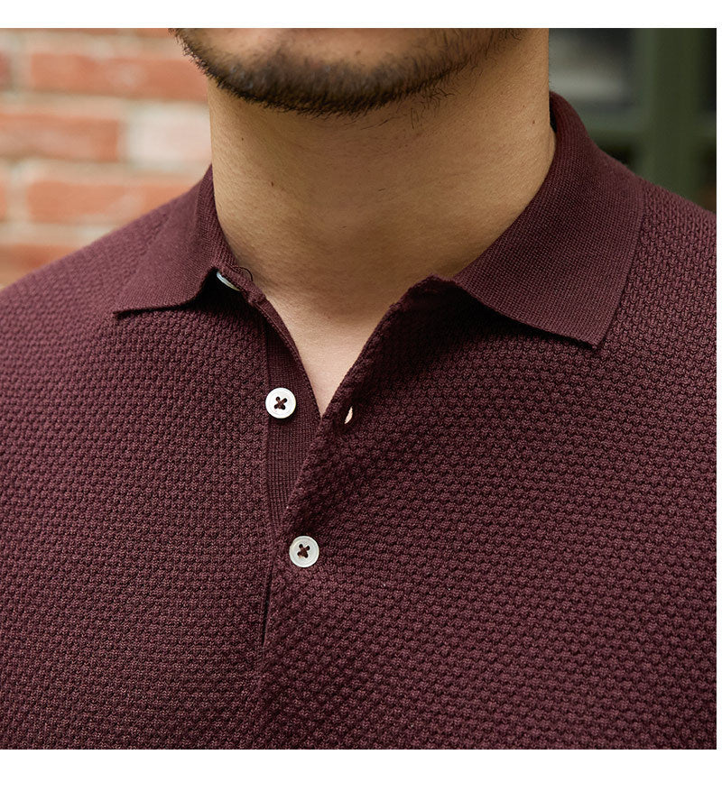 Lapel Polo Shirt Casual Short-sleeved Knitted T-shirt