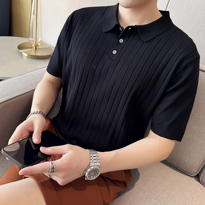 Casual Polo T-shirt Fit Lapel Half Sleeve Top