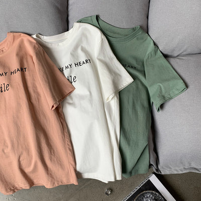 Letter printed T-shirt for women