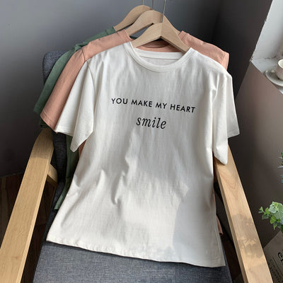 Letter printed T-shirt for women