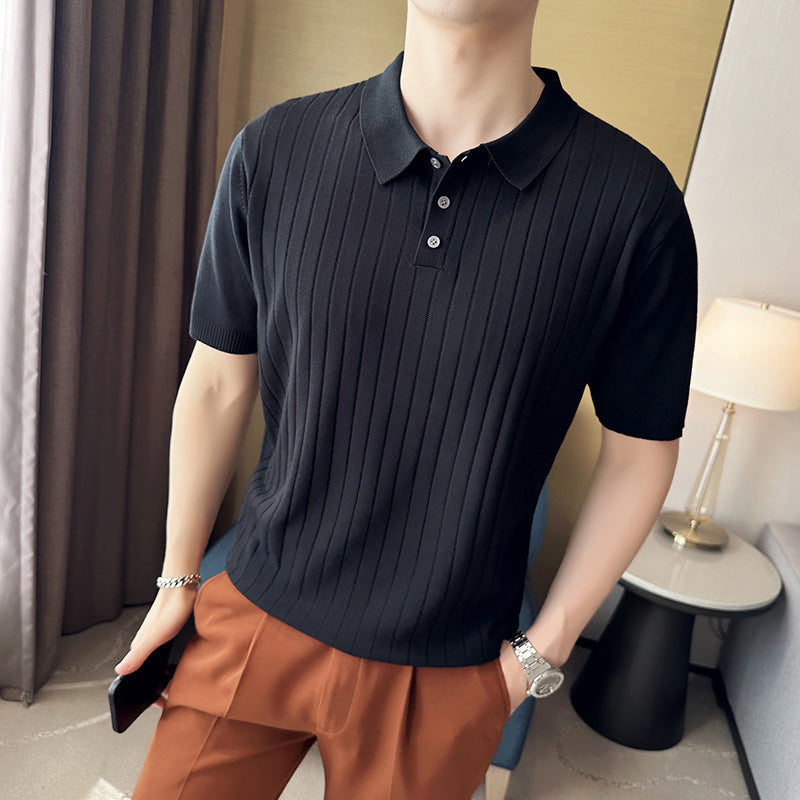 Casual Polo T-shirt Fit Lapel Half Sleeve Top