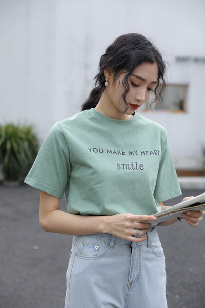 Letter printed T-shirt for women