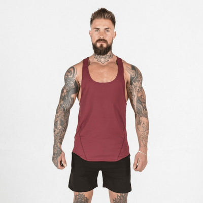 Men Gym Workout shirt With Sleeveless Tops And Halters