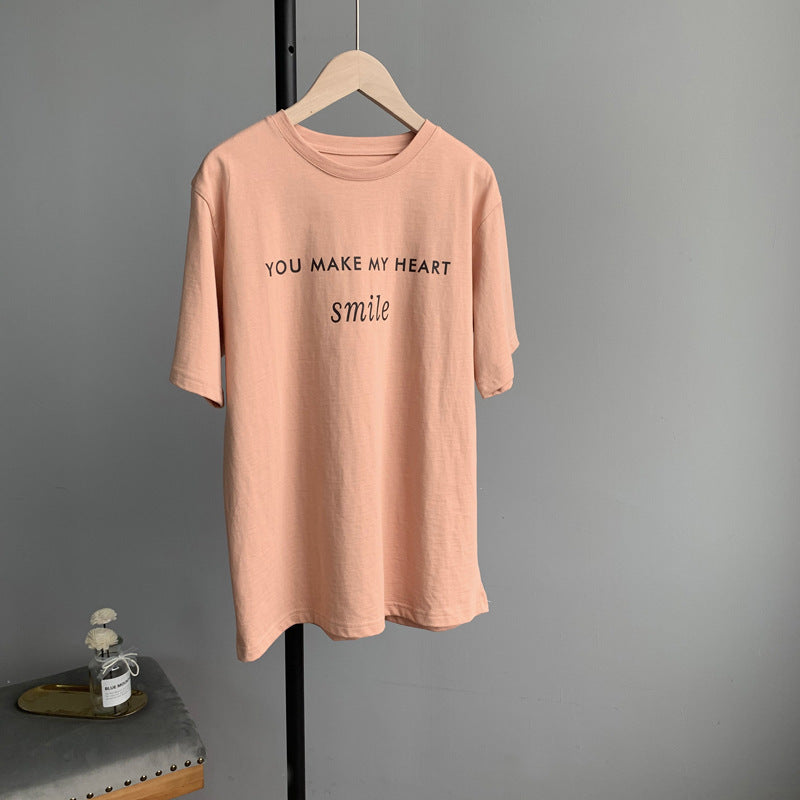 Letter printed T-shirt for women