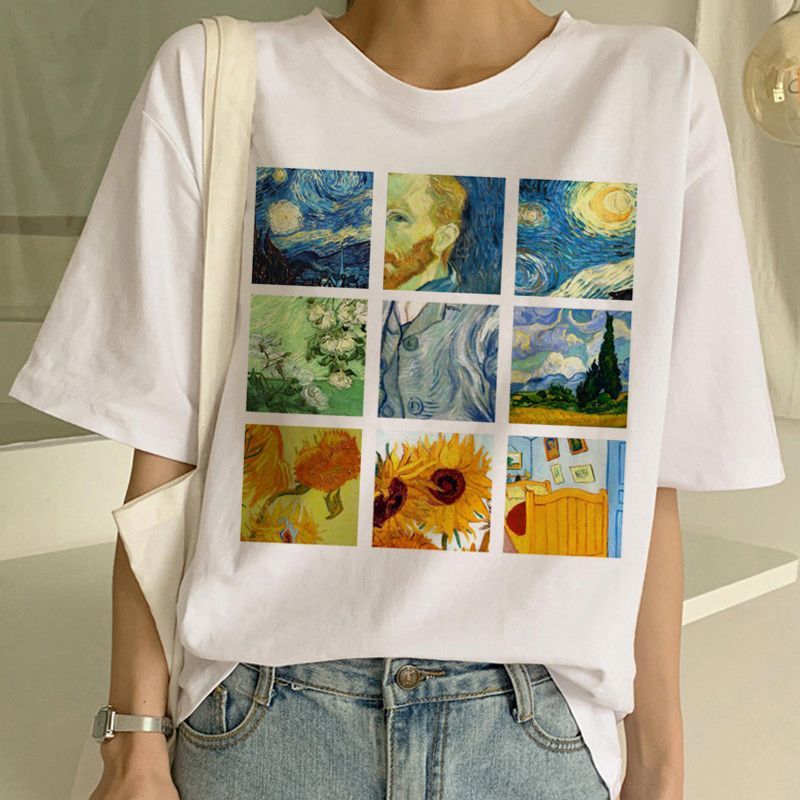 Van Gogh T Shirt Art Painting T Shirt Women