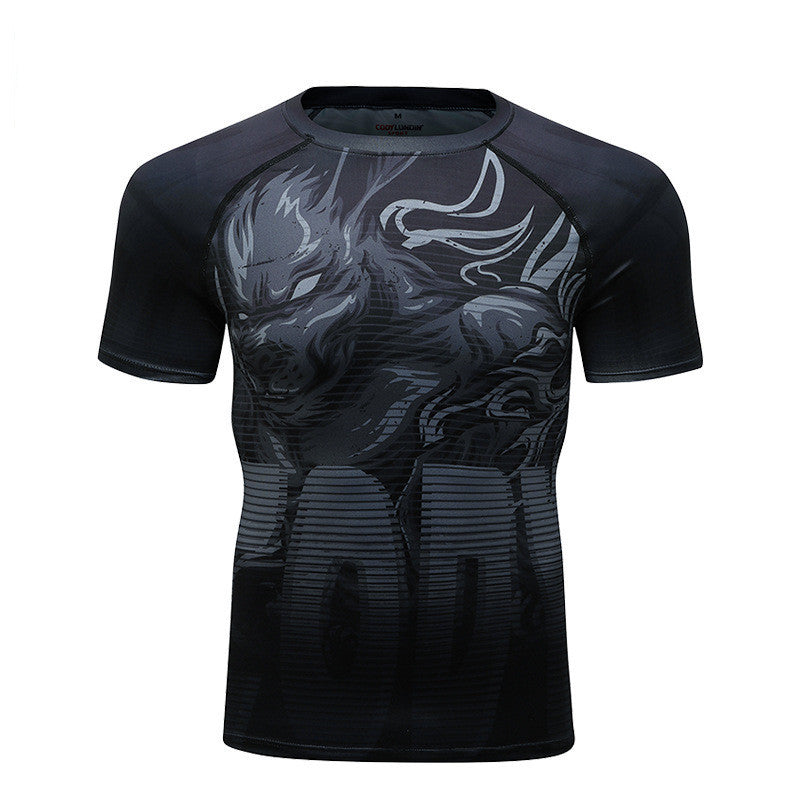 New Style Men Gym Clothes Short-sleeved Sportswear