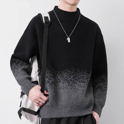 Men's Gradient Color Woolen Sweater