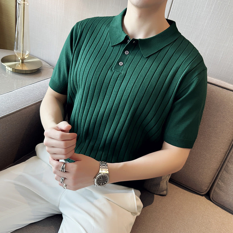 Casual Polo T-shirt Fit Lapel Half Sleeve Top