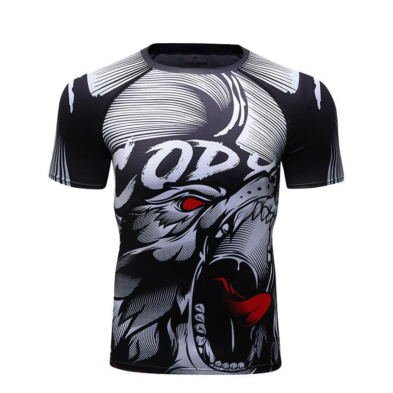 New Style Men Gym Clothes Short-sleeved Sportswear