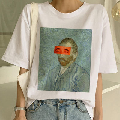 Van Gogh T Shirt Art Painting T Shirt Women