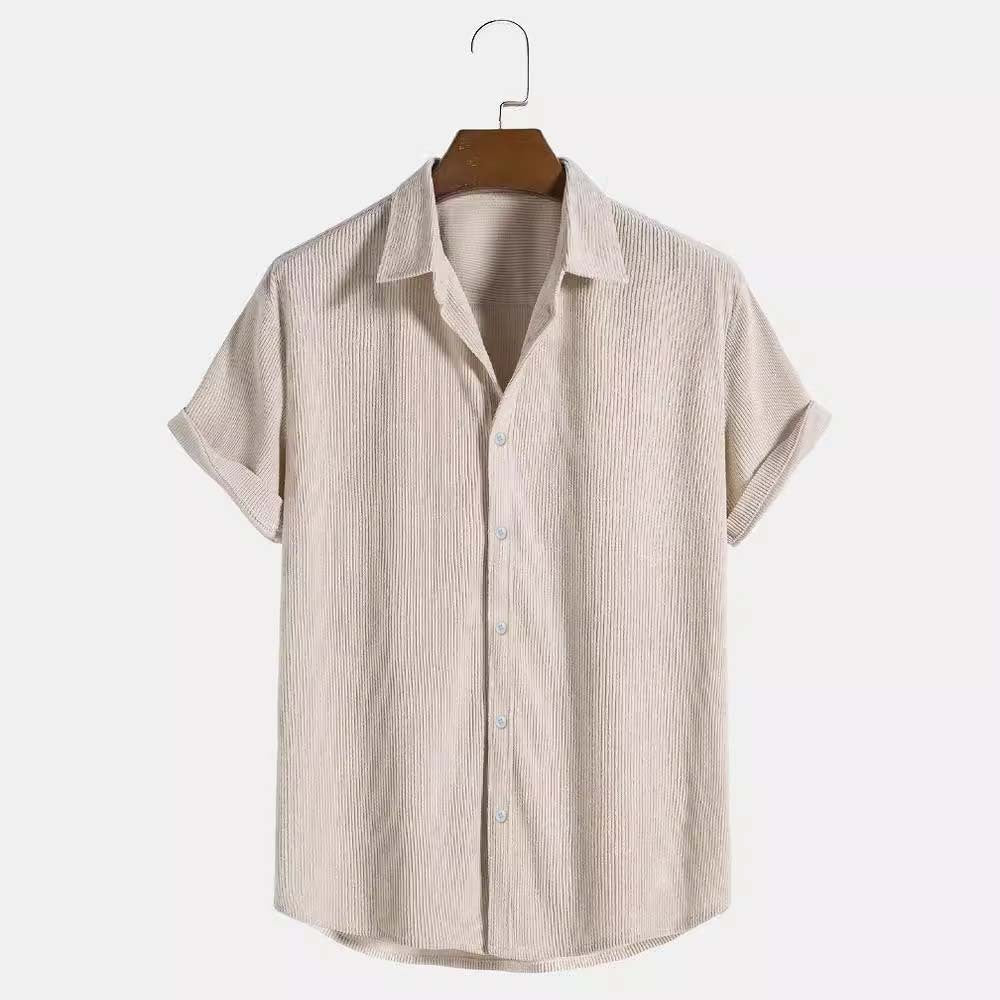 Mens Fashion Casual Solid Color Shirt