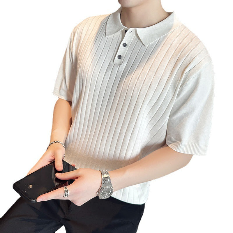 Casual Polo T-shirt Fit Lapel Half Sleeve Top