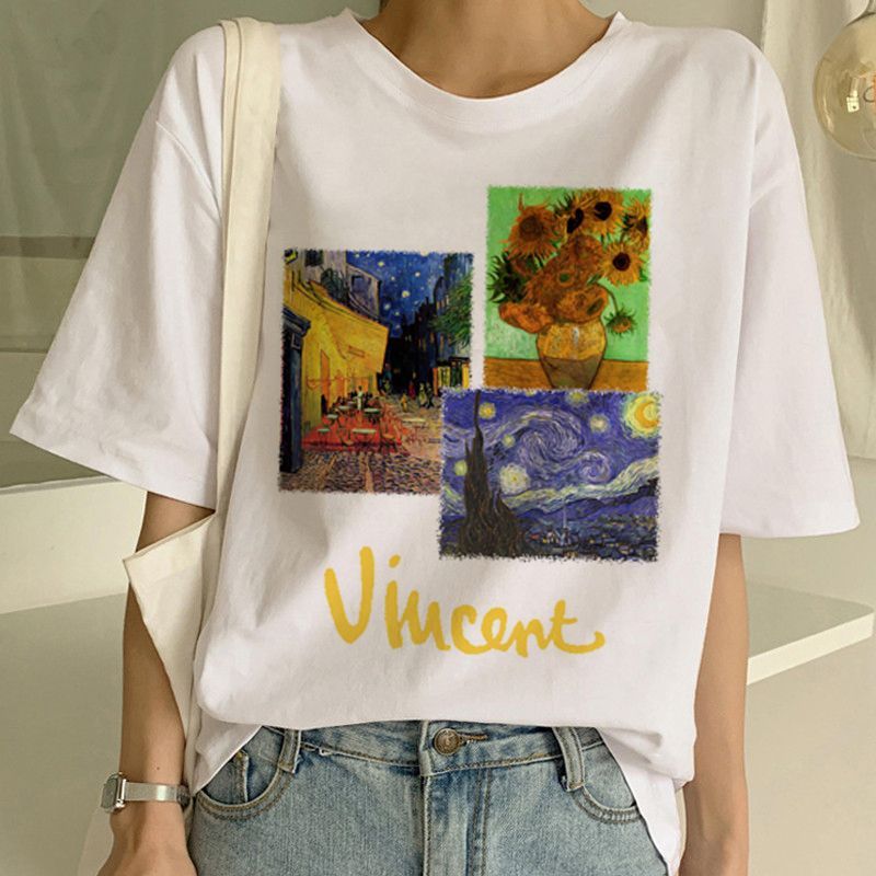 Van Gogh T Shirt Art Painting T Shirt Women