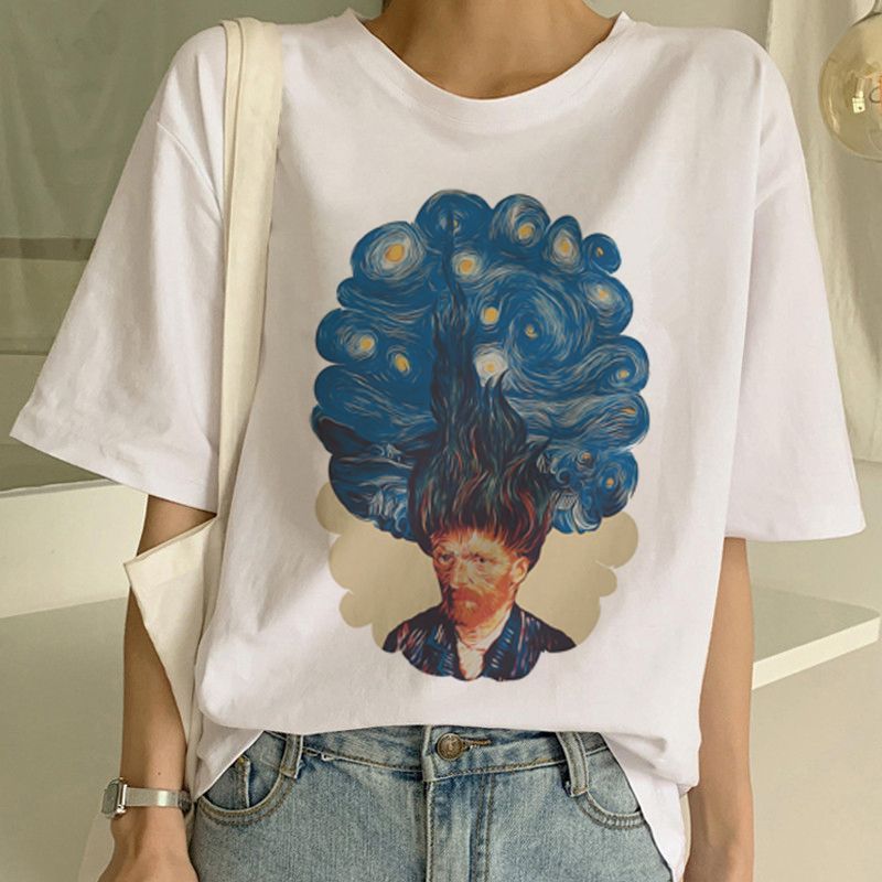 Van Gogh T Shirt Art Painting T Shirt Women