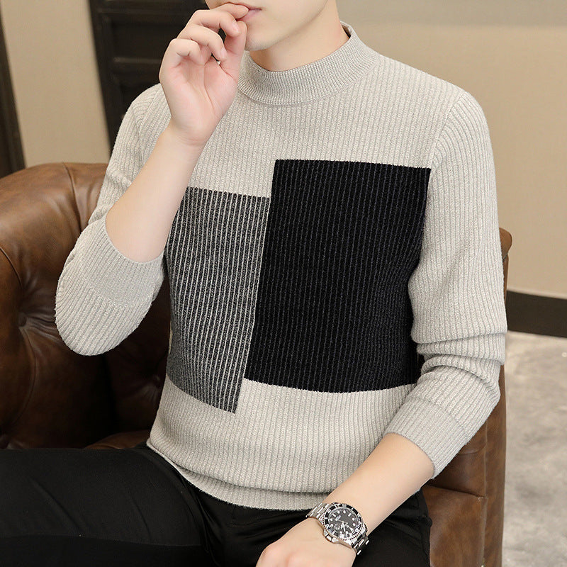 Thickened Warm Knitted Bottoming Sweater Men