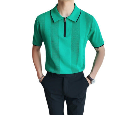 Boys Short Sleeve Polo Shirt Fashion Lapel Knit T-Shirt