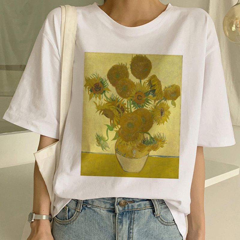 Van Gogh T Shirt Art Painting T Shirt Women